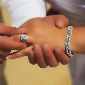 Beautiful CZ double curved Tennis bracelet.
